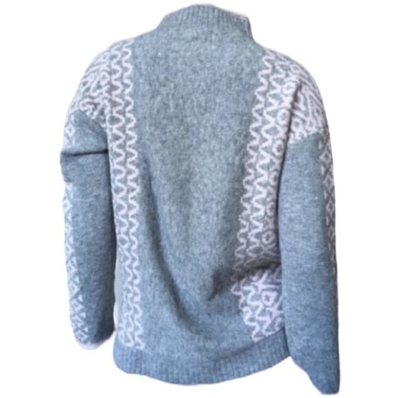 Christian Siriano Wool Blend Oversized Sweater with Pink Detail Size Large - Picture 3 of 10